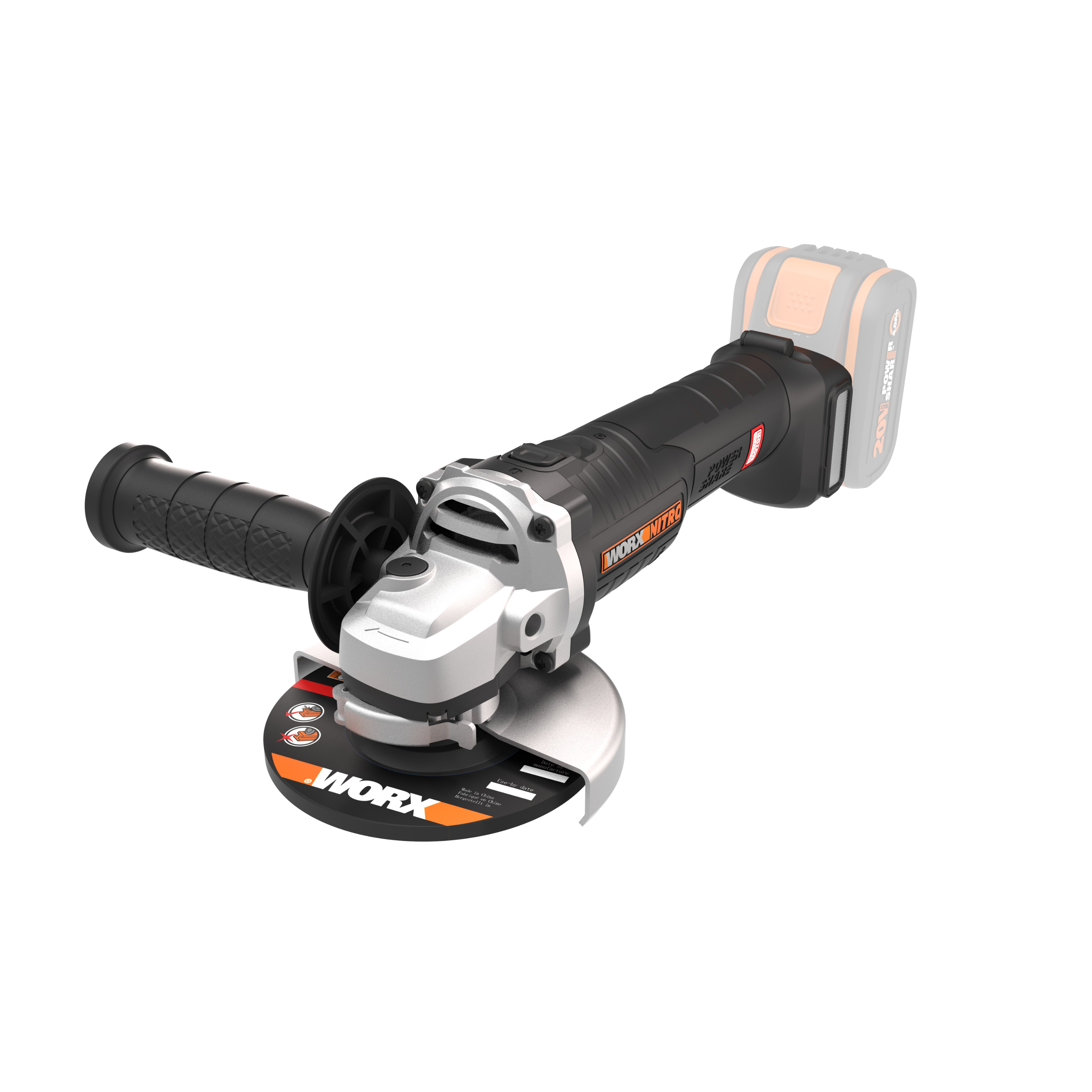 Worx WX812.9 - Amoladora Brushless 125mm 20V (S/bat)